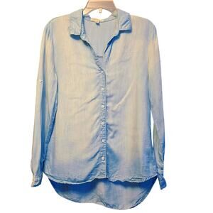 Cloth & Stone denim chambray button front shirt size small